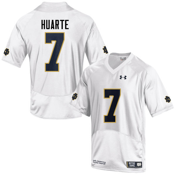 Men #7 John Huarte Notre Dame Fighting Irish College Football Jerseys-White